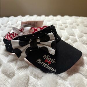 Disney Minnie Parisienne Black Visor with Bow